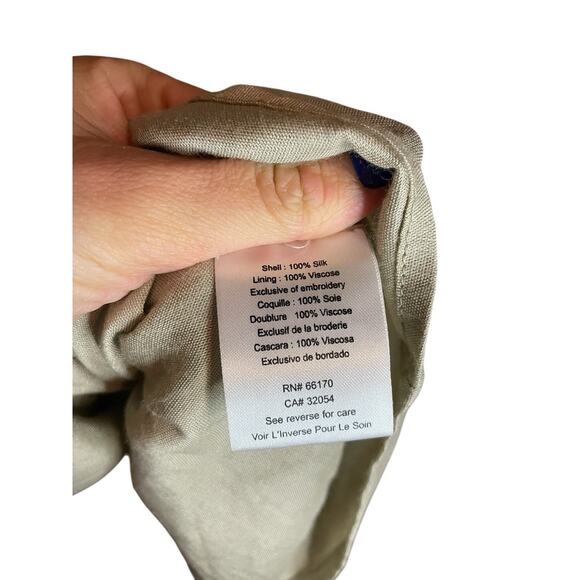 Anthropologie Hemant & Nandita Beaded Sheath Silk Dress 8 Boho Colorful - Picture 5 of 5